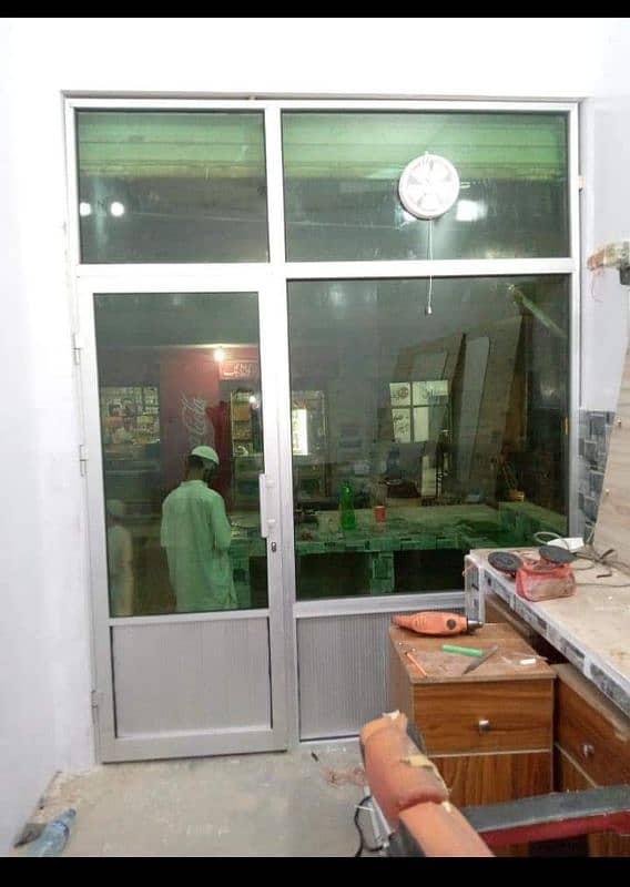 Aluminium Window Get Partition 12 mm glass Work 9