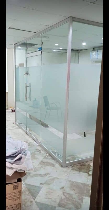 Aluminium Window Get Partition 12 mm glass Work 11