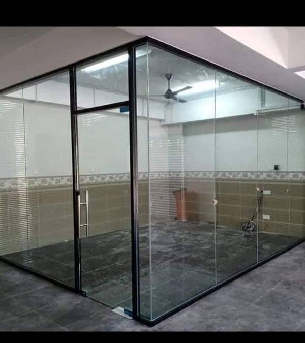 Aluminium Window Get Partition 12 mm glass Work 18