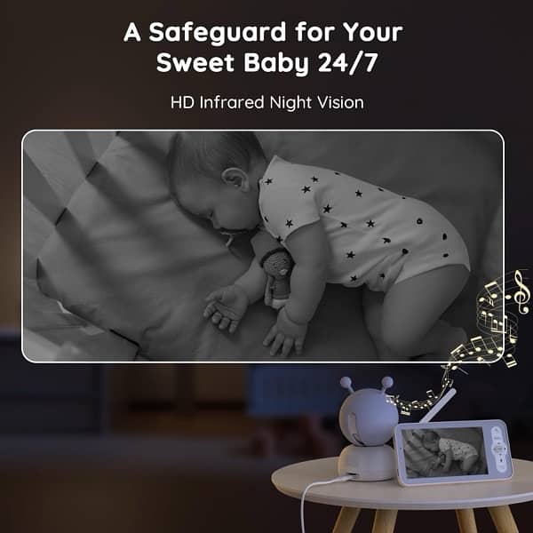 BOIFUN 5-Inch Baby Monitor with WiFi1080p Baby Monitor with 2-WayAudio 7