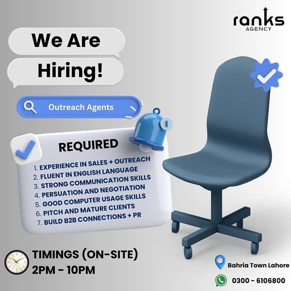 Agents Required - Bahria Town Lahore 0