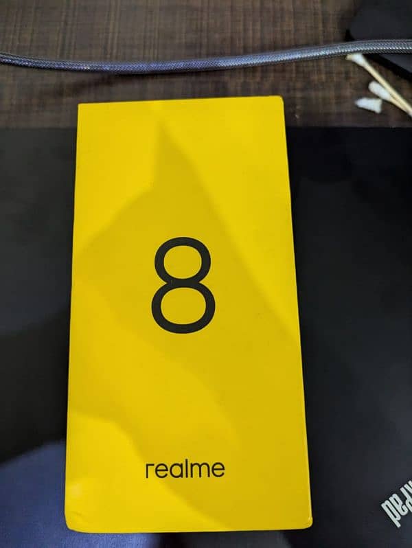 Realme 8 ( 8+8 & 128GB) with box & charger 10 by 10 condition 1