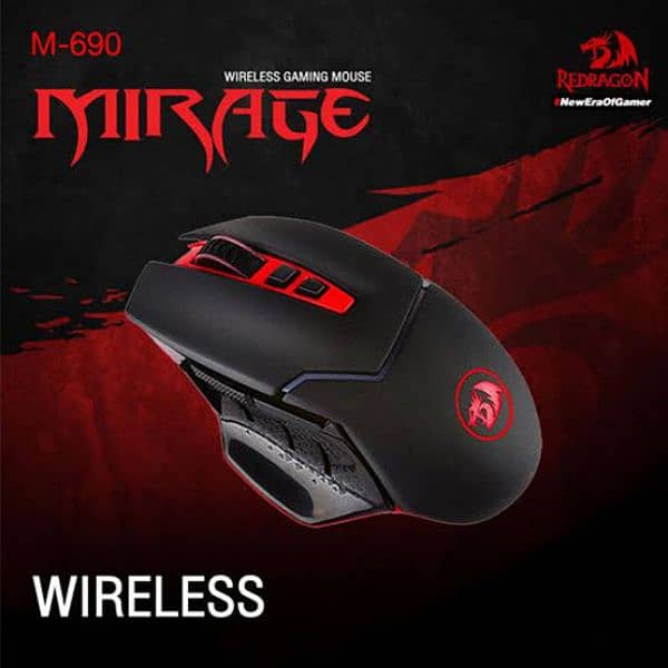 Redragon M690 Mirage 4800 DPI Professional Wireless Gaming Mouse 0