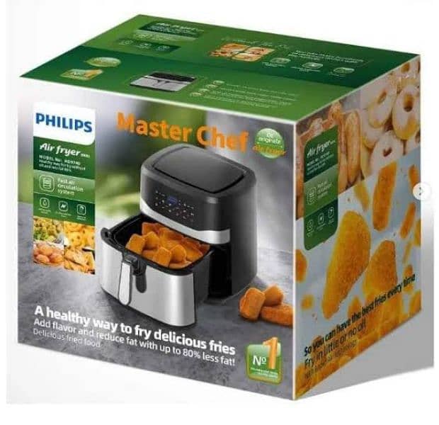 Original Philips LCD Touch Air Fryer - 7 Liter Capacity Master Chef 4