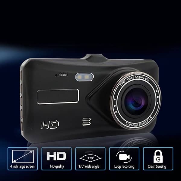 1080P Dual Lens 4 Inch IPS Touch Screen, 170 Wide Angle Car DVR 3