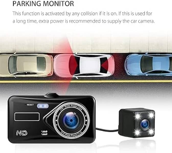 1080P Dual Lens 4 Inch IPS Touch Screen, 170 Wide Angle Car DVR 5