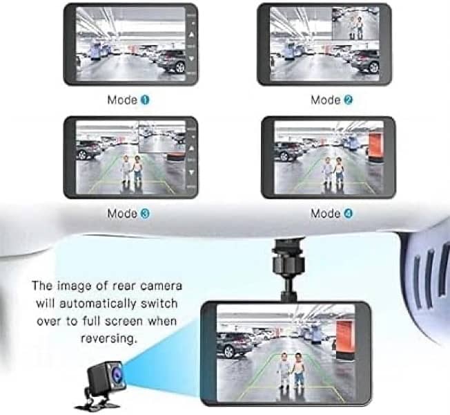 1080P Dual Lens 4 Inch IPS Touch Screen, 170 Wide Angle Car DVR 7