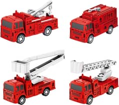 Educational Toy Construction Toy Cars Mini Vehicles 4x Fire Engine Toy