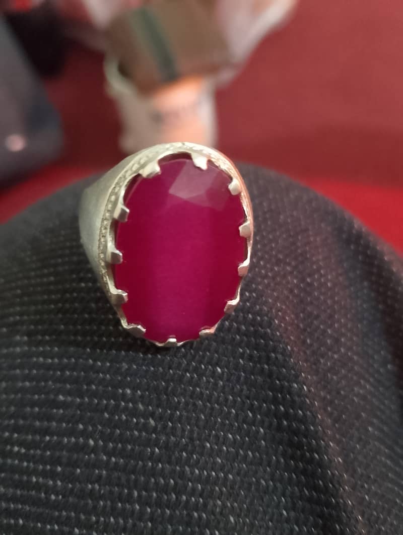 Original Ruby With Silver  Ring for sale 1