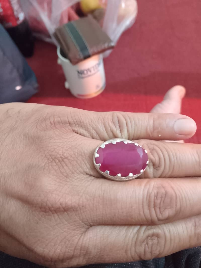 Original Ruby With Silver  Ring for sale 2