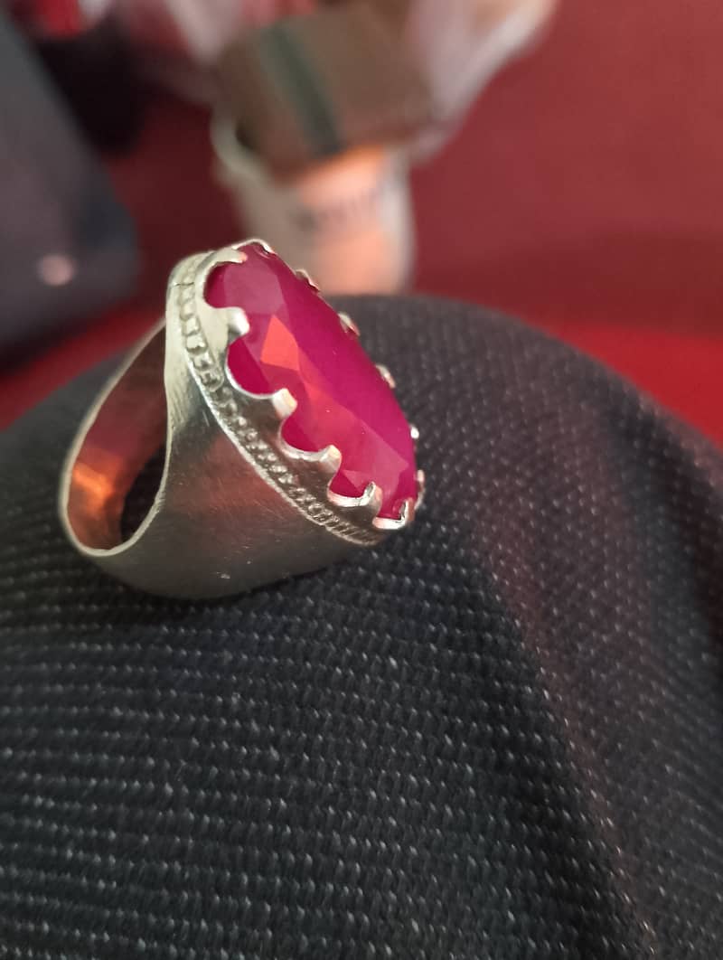 Original Ruby With Silver  Ring for sale 4