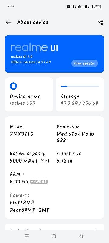 realme c55 (8+4 256gb) 9