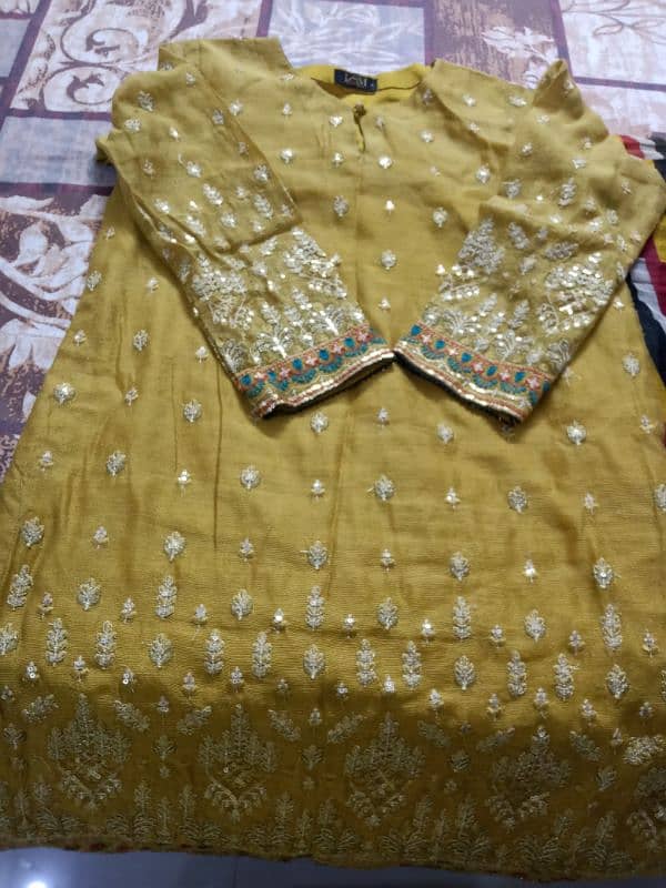 embroidery cotton dress  with viscouse duppata 2