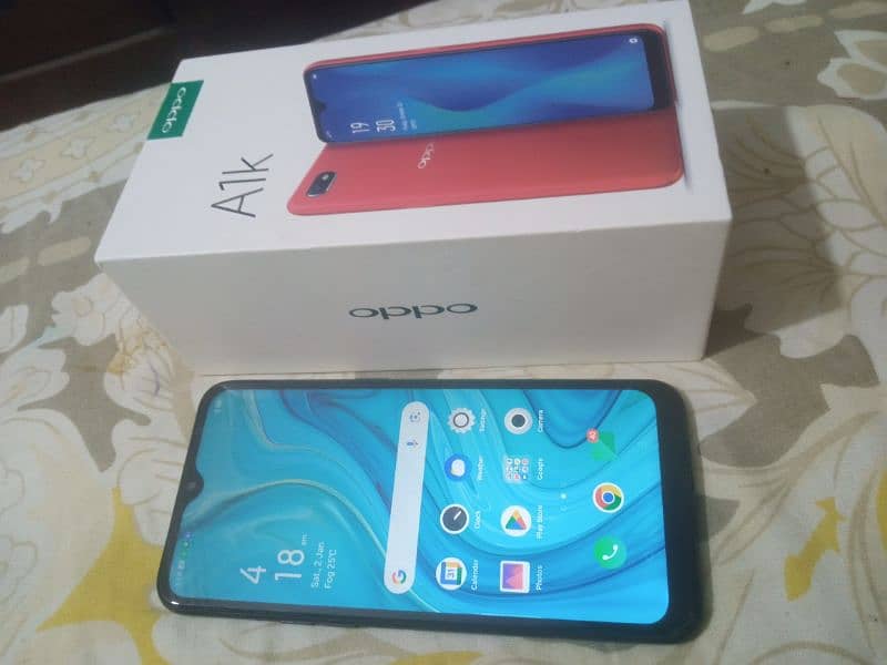 oppo A1k 2/32 pta apeoved with box 0