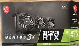 MSI Ventus 3x Rtx 3070Ti box pin packed wrnty