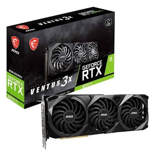 MSI Ventus 3x Rtx 3070Ti box pin packed wrnty 1