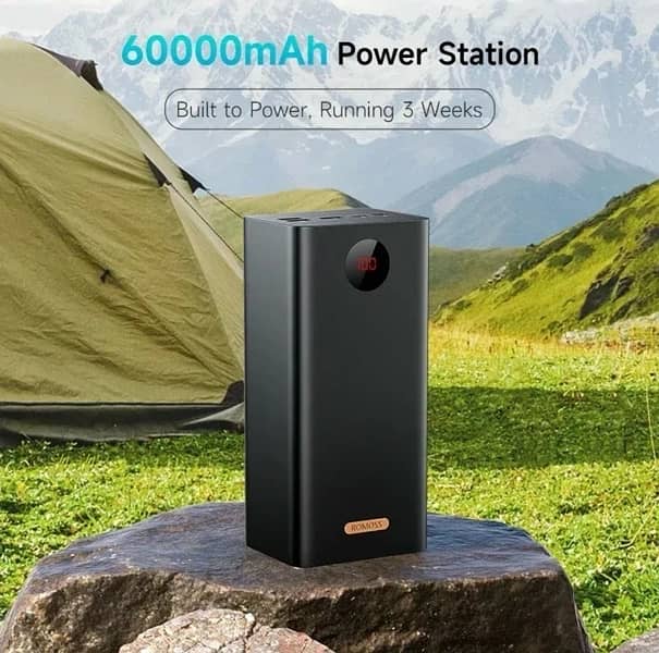 100% Original ROMOSS 60000mAh PEA60 Power Bank, 22.5W Max Quick Charge 5