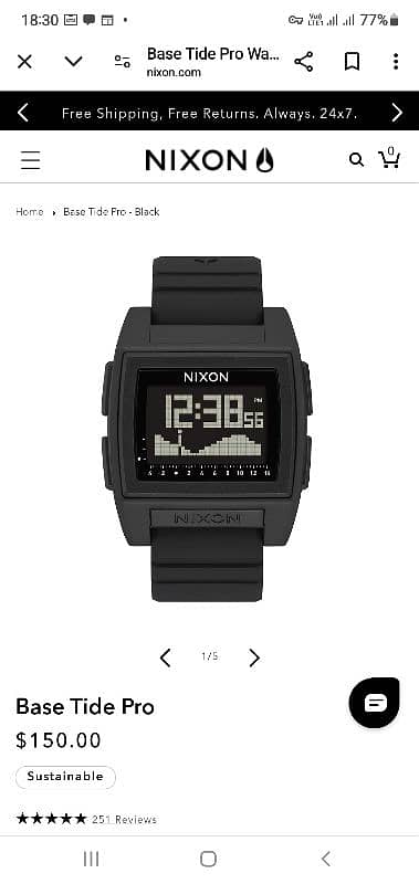 NIXON DIGITAL WATCH 1