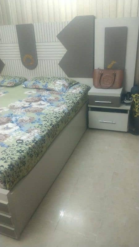 bed with side tables and mattress 1