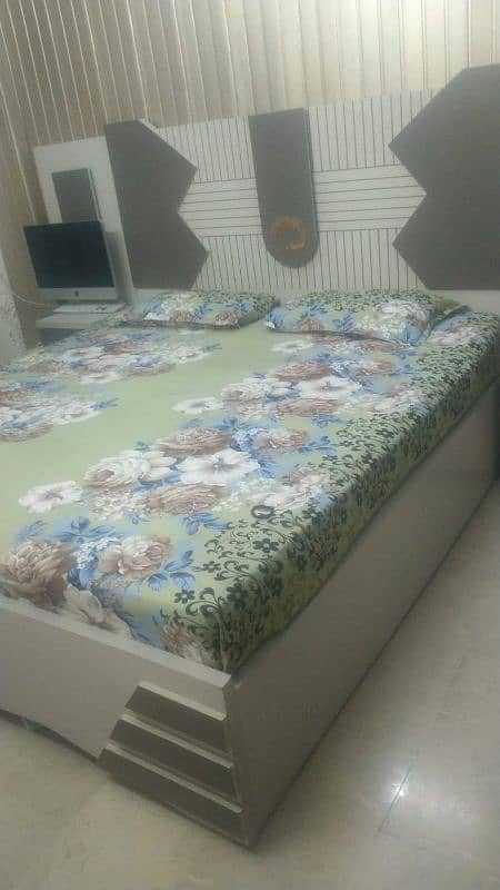 bed with side tables and mattress 2