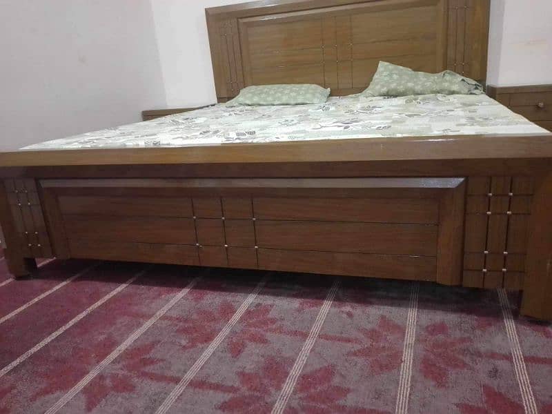 Bed for sale with side tables and mattress 1