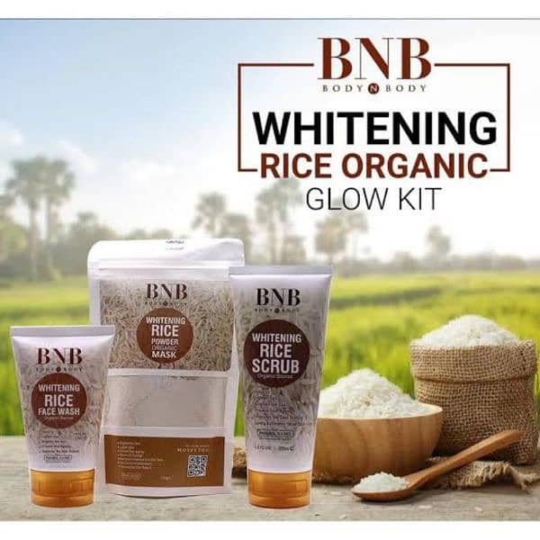 BnB Whitening rice glowing kit 1