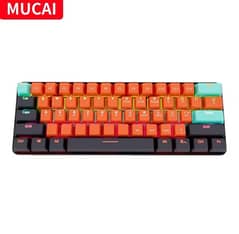 MUCAI MKA610 USB Mini Mechanical Gaming Wired Keyboard Red Switch 61