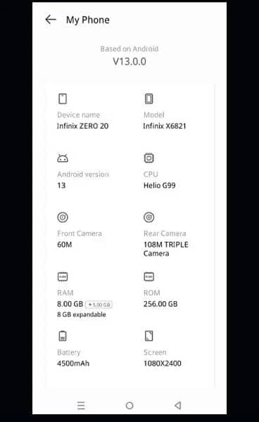 infinix zero 20 with complete box 3