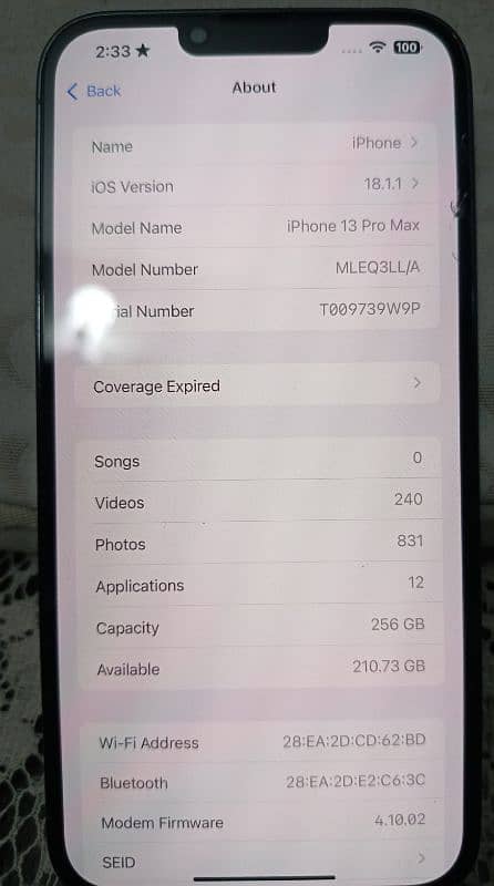 iPhone 13 pro max|256 GB|JV 8