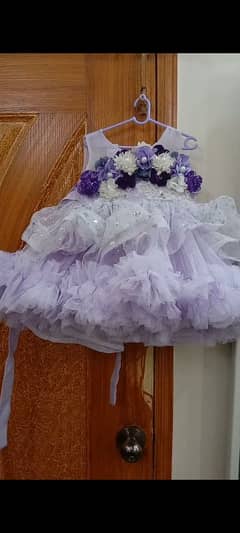 baby frock. lavender colour