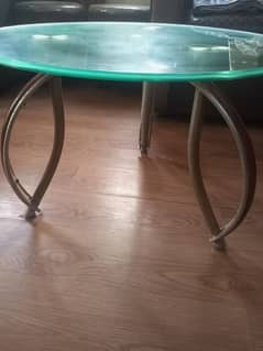 Round Tempered glass side table