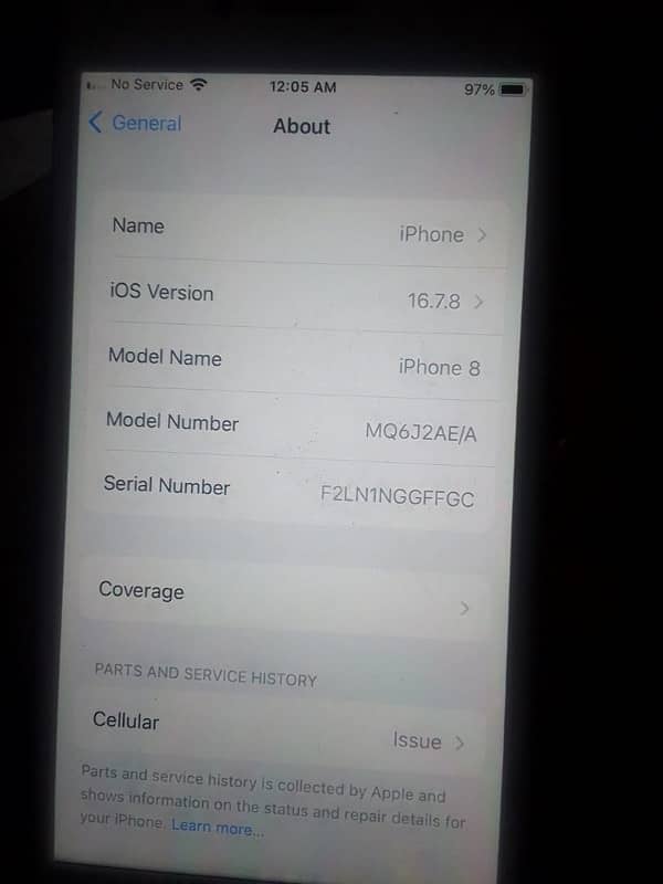 I phone 8 64 gb storage finger print ok non pta 1