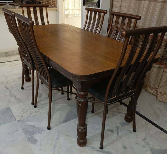 DINNING TABLE WITH SIX CHAIRS 1