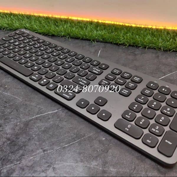 Bonelk Bluetooth Multidevice Wireless Keyboard Grey like Apple Magic 2 2