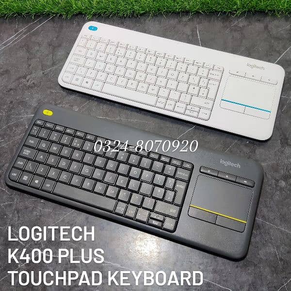 Logitech K400 Plus Touchpad Wireless Keyboard mini Trackpad in Lahore 1