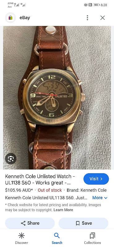 A branded Kenneth Cole unlisted watch genuine 10/10 13