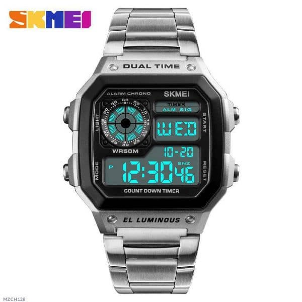 Men's Trend Square - Digital Chrono Waterproof Watch 7