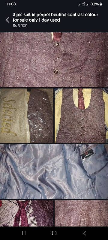 3 piece suit for groom in new condition 1 time used 0