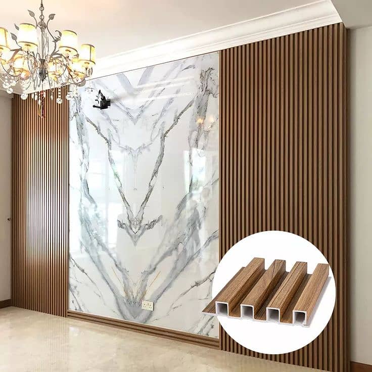 PvC Panels/ WPC Fluted panel / media wall /Hard panel/wallpaper 18