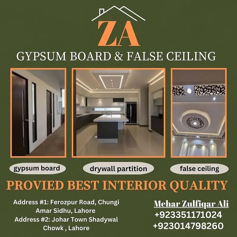 drywall/gypsum board partition/office partition/false ceiling working 8