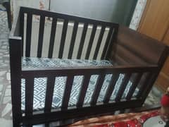 baby cot slightly use with fully new matress