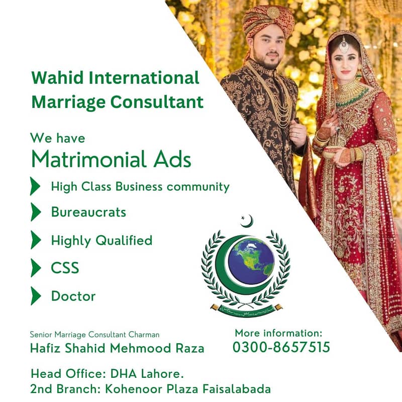 Marriage Bureau/Abroad/Proposals/Online rishta/Match Maker/Shadi 1