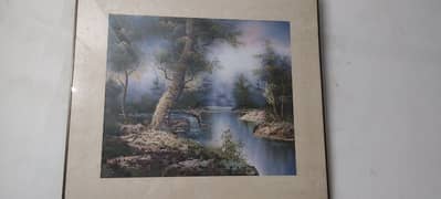 original oil on canvas painting by Calvin landscapes in a  frame