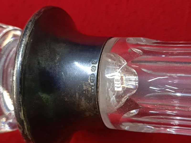 Vintage Crystal Bottle 925 5