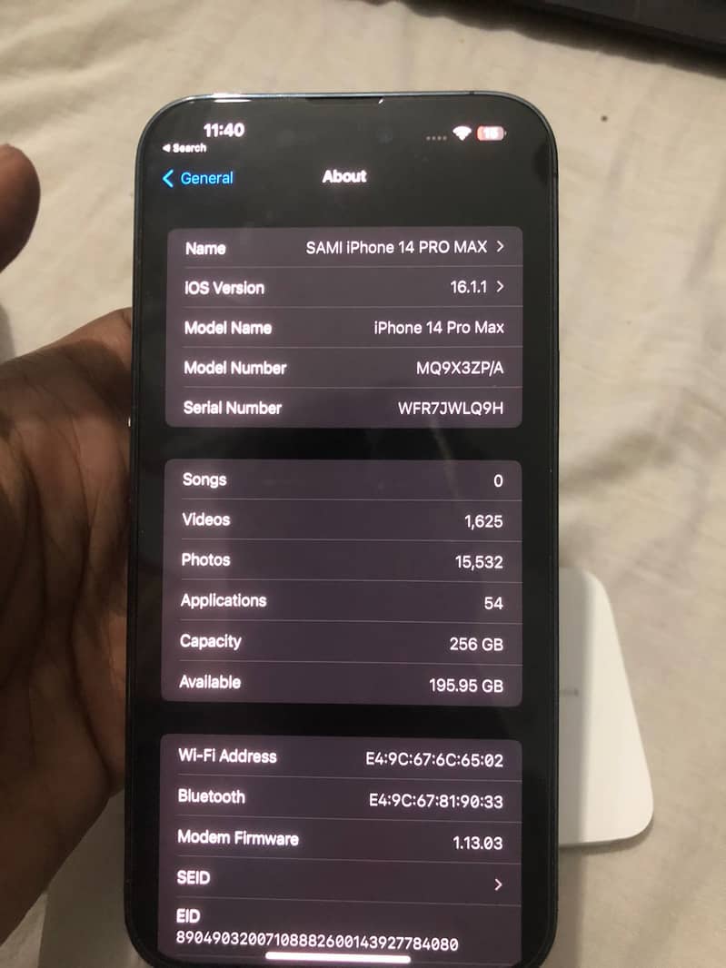 Iphone 14 Pro Max 256GB Factory Unlock Non-PTA 10