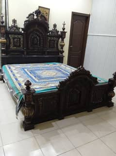 wooden chinyoti bed set