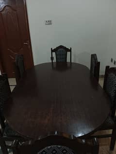 wooden dining table