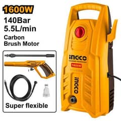 New) INGCO industrial High Pressure Car Washer - 140 Bar, Copper Motor