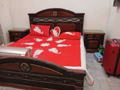 bed with matress and side tables with dressing all bedset for sale