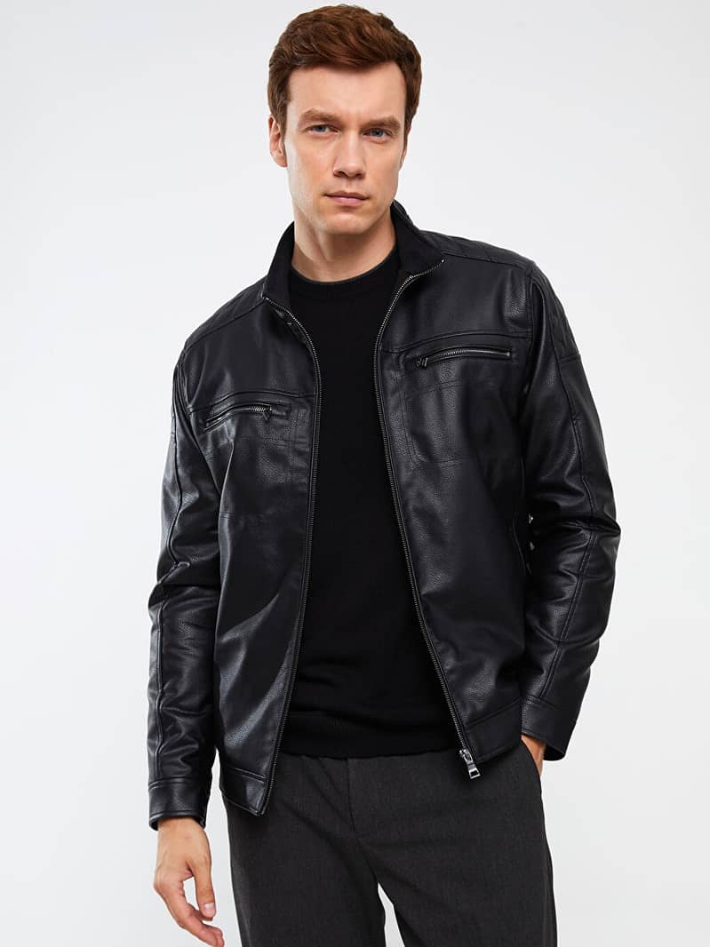 MotorBike Biker Bomber Black Leather Jacket Men Women And kids 0